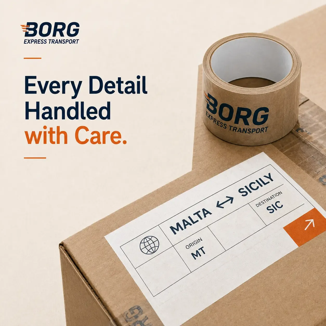 Square social creative pairing a statistic with a brand-coloured background.